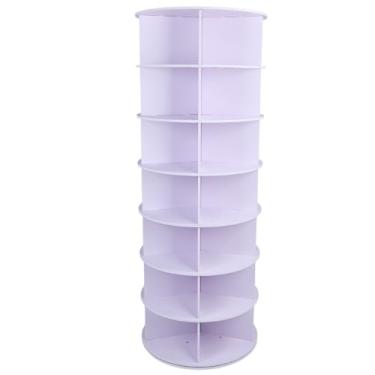 Imagem de Torre de categorias rotativas de Vomeko 360 graus, torre rotativa de calçados, suporte para sapatos de sapatos giratórios multifuncionais para a sala de estar da entrada do (7 camadas)