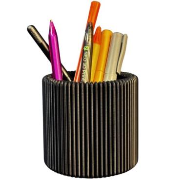 Imagem de Porta Canetas Lápis Pincéis e Acessórios | Design Minimalista e Elegante Preto | Organizador de Mesa Escritório Home Office – Moderna e Resistente