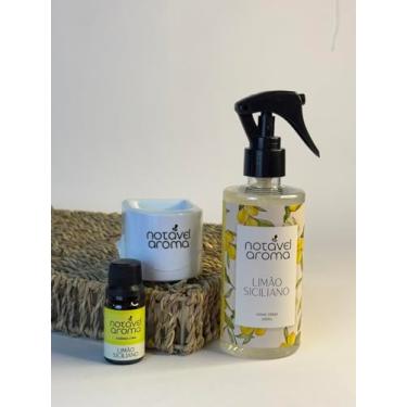 Imagem de Kit Home Spray Aromatizador Difusor Eletrico Essencia Concentrada 10ml (BRANCO, LIMÃO SICILIANO)