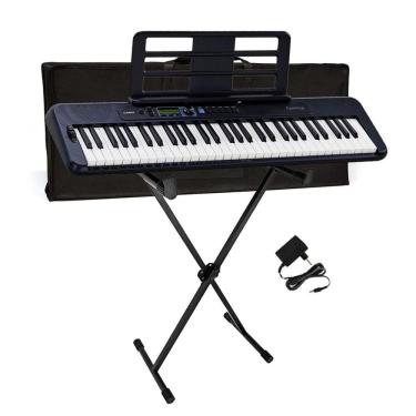 Imagem de Kit Teclado Musical Casiotone Ct-S300 Preto Suporte X +Capa