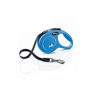 Imagem de Flexi Coleira roll-Leash nova clássica XS Strap 3 M azul para cães, gatos e pequenos animais até no máximo 12 kg