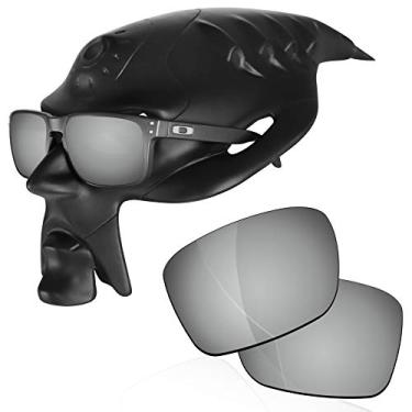 Imagem de RockShell Lentes polarizadas de substituição para óculos de sol Oakley Holbrook OO9102/Holbrook AF OO9244, Gt Silver Mirrorfirm - Geekpolar, One Size