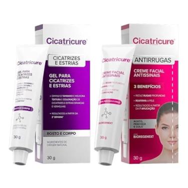 Imagem de Kit Cicatri Cure Bioregenext Creme Facial 30g + Gel para Cicatrizes e Estrias 30g