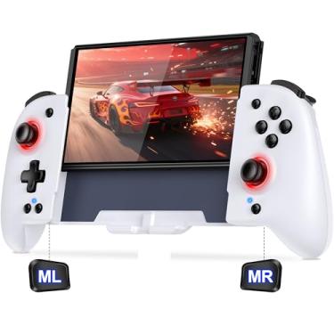 Imagem de Gammeefy Switch Joypad Controller for Nintendo Switch/OLED, One-Piece Ergonomic Switch Controller With 9 Lights Color, Wireless Switch Remote for Those Who Prefer Handheld Mode