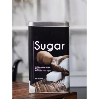 Imagem de Pote Metal Porta Alimentos com Tampa Fechamento Hermético - Açucar - 1kg