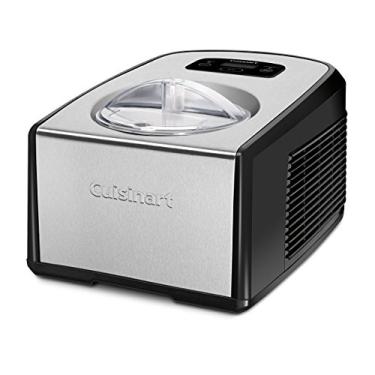 Imagem de Cuisinart ICE-100 1.5-Quart Ice Cream and Gelato Maker, Fully Automatic with a Commercial Quality Compressor and 2-Paddles, 10-Minute Keep Cool Feature, Black and Stainless Steel