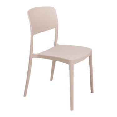 Imagem de Cadeira Tramontina Marta Areia Empilhável Em Polipropileno Com Proteção Antimicrobiana