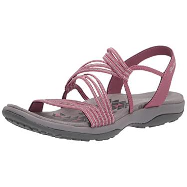 Imagem de Skechers Sandália esportiva feminina com alça cruzada, rosa, 9