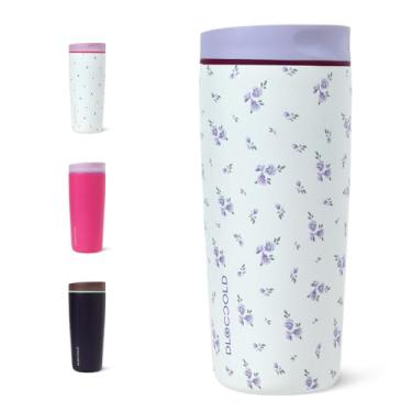 Imagem de DLOCCOLD Copo infantil de 680 g com alça e tampa de canudo de silicone, copo isolado à prova de vazamento com tampa resistente a derramamentos, caneca reutilizável de aço inoxidável para meninos e