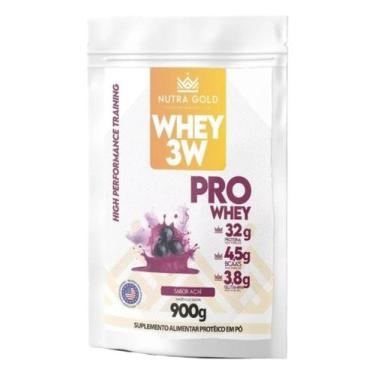 Imagem de Nutra Gold Whey Pro 3w 32g Proteínas Baixo Carbo 900 Gr Sabor Açaí