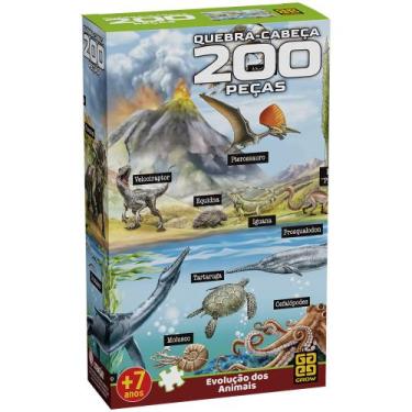 Imagem de Quebra-cabeça 200 peças Evolução dos Animais - Grow