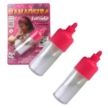 Imagem de Kit 2 Unidades Mamadeira Magica Leite Acessorios Boneca Brinquedo - Pi