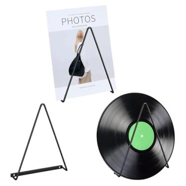 Imagem de ORMLING Prateleiras de disco de vinil, suporte de parede, suporte de disco industrial preto para revistas de discos e álbuns de LP, suporte de exibição flutuante de design moderno para casa e
