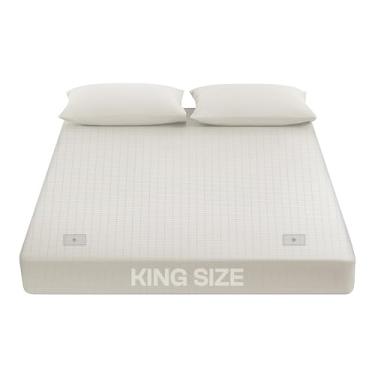 Imagem de LuxeCraft Lençol com elástico de algodão orgânico e fibra de prata | Respirável, amigo da pele | 38 cm de profundidade | Inclui caneta testador, pulseira, máscara para os olhos e cordão, tamanho king