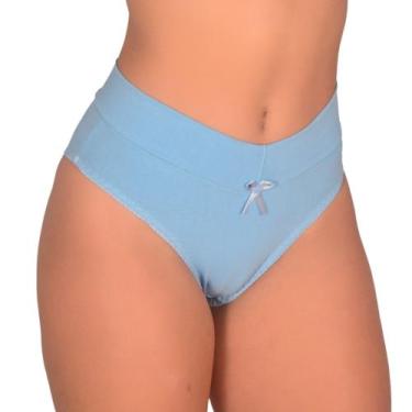 Imagem de 10 Calcinhas Pós Parto Cintura Alta Dupla Algodão Basica  - Larah Ling