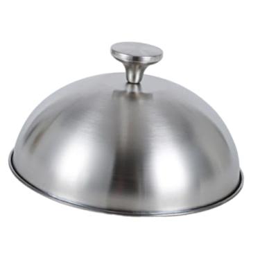Imagem de Stgfyxgs Capa para hambúrguer, cúpula para grelha, cobertura para alimentos, cúpula para derreter queijo para cozinhar bifes no vapor, 22cm X 13cm