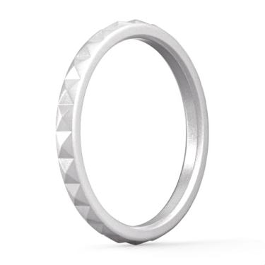 Imagem de ThunderFit Anéis de silicone finos e empilháveis para mulheres, alianças de casamento de borracha sem metais ou pedras, estilo noivado, 2,5mm largura, 2mm espessura – Pacote variado 1