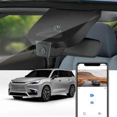 Imagem de Fitcamx 4K Dash Câmera Compatível com Lexus TX 2024-2025 TX 350 TX 500h Premium Luxury F SPORT, OEM Estilo, 2160P UHD Vídeo, Wi-Fi & APP, Gravação Loop, G-Sensor, Plug & Play, 64GB Cartão