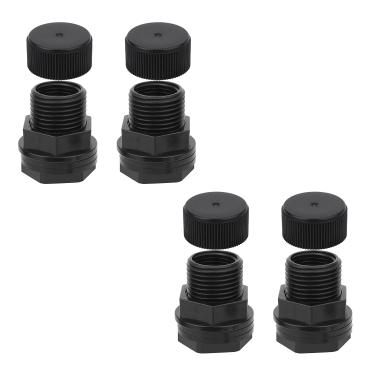 Imagem de 4un. Conexão Antepara com Plugues, Conexão Antepara Mangueira Jardim PVC com Rosca Macho de 3/4" GHT e Rosca Fêmea de 1/2" NPT para Tanque Água Barril
