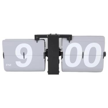 Imagem de Generic Relógio Flip, Aço Inoxidável e Pvc Desktop Mecânica Clock Bateria de 12 Horas para o Escritório (Preto e cinza)