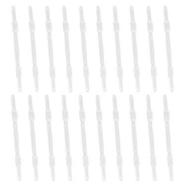 Imagem de PATIKIL 20 peças de grampos de encadernação de papel de folha solta, organizadores de papel plástico branco transparente, fixadores de caderno, clipe de fichário reutilizável para documentos de