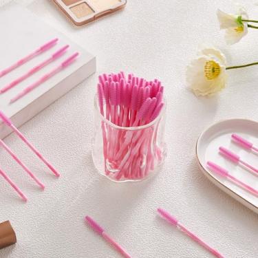 Imagem de 150 varinhas de rímel de silicone, carretéis descartáveis para extensões de cílios, levantamento de cílios e sobrancelhas, pincel de silicone ultramacio com cabo de dois tons