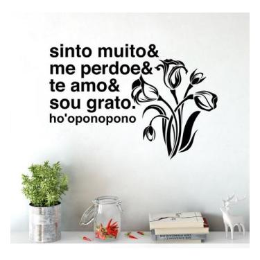 Imagem de Adesivo De Parede Decorativo Gratidão Com Frases - DEKAL DECOR, Preto