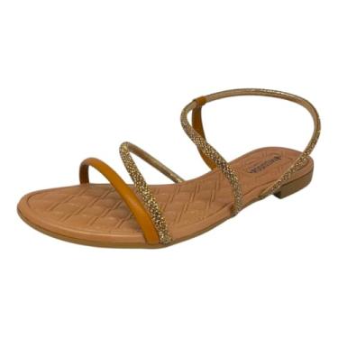 Imagem de Sandália Rasteirinha Feminina Strass Delicada Mississipi