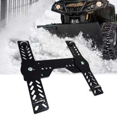 Imagem de FINALAWOLF Suportes para arado de neve ATV, estrutura de base de arado de neve OEM 105745 (preto)