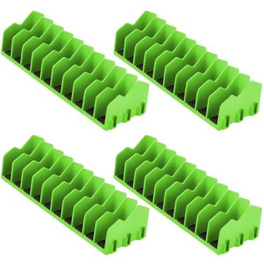 Imagem de 4 peças de suporte organizador de alicates, com base de borracha antiderrapante, 10 compartimentos, alicates, cortadores, organizador de plástico, caixa de ferramentas de gaveta para economia de