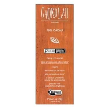 Imagem de Chocolate 70% Cacau Baixo Em Açúcares Orgânico Chokolah 70G