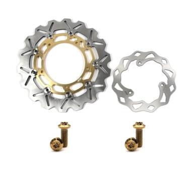 Imagem de Discos de freio dianteiro e traseiro Arashi Rotores com parafusos de montagem para Yamaha MT03 FZ03 2016-2023, YZF R3 2015-2023 ABS incluído, acessórios de motocicleta