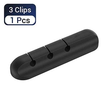 Imagem de Suporte organizador de cabos de enrolador de cabos de silicone para mesa clipe de enrolador - Antienrolamento, adesivo traseiro - adequado para cabo de dados, cabo de fone de ouvido, fio de carregador