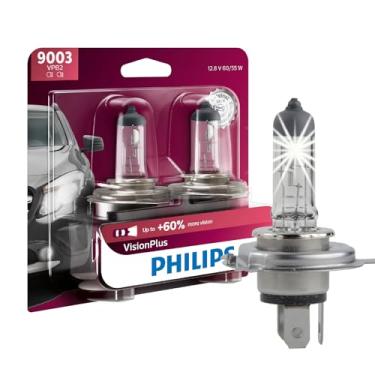 Imagem de Philips Automotive Lighting Lâmpada de farol 9003 VisionPlus Upgrade com até 60% mais visão, pacote com 2