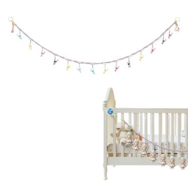 Imagem de Corrente para Guardar Brinquedos Peluche, Organizador Durável Pendurar Brinquedos Peluche com 15 Clipes Coloridos Acessórios Práticos Pendurar Bonecas para Berçário Quarto Decoração Parede