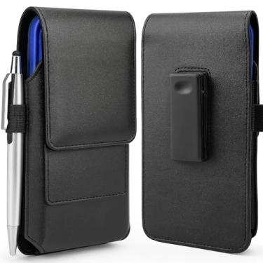 Imagem de Mopaclle Coldre vertical para celular com clipe de cinto giratório, compatível com iPhone 17 Pro, iPhone 16 15 14 13 12 Pro, Galaxy S25 S24 S23 S22 – Suporte de cinto para celular para homens e