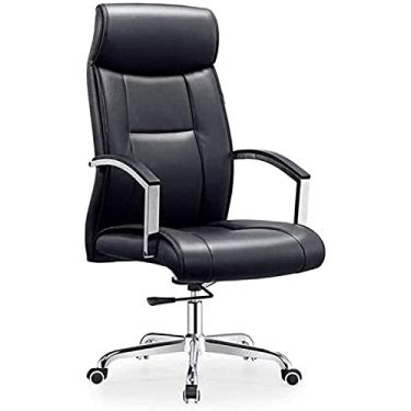 Imagem de UISLA Escritório ergonômico multifuncional executivo couro mesa computador braço alto, 83 x 64 x 32 cm