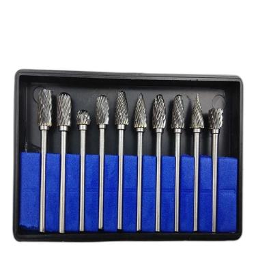 Imagem de 10 Fresa Lima Tungstenio Gravação Broca Mini Retifica Dremel