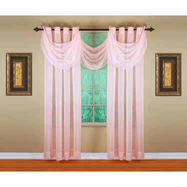 Imagem de Today's Curtain, Painel transparente Emelia Grommet 213 cm rosa, 150 cm L x 213 cm C