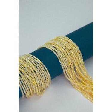 Imagem de Fio Cristal 1mm Vidro Facetado - 40cm com 180 Cristais Coloridos - no-