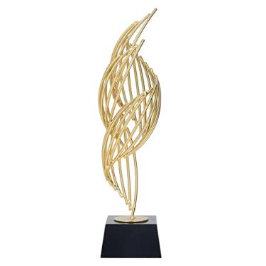 Imagem de Estátua de Feng Shui, Enfeites de Artesanato Feitos à Mão de Ferro Decoração de Feng Shui de Mesa Estátua de Feng Shui Com Base Preta Ornamento de Casa para Entrada Sala de Estar Armário de TV