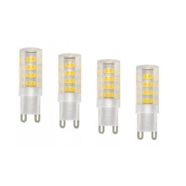 Imagem de Kit com 4 Lâmpadas Halopin G9 Led 5W 3000K ou 6000K - Genérica, Branco