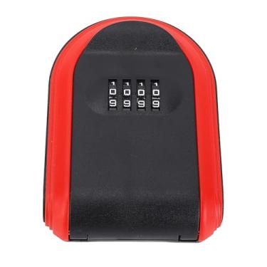 Imagem de Hyuduo Caixa de Bloqueio de Chave Abs Premium, Cofre de Combinação Segura à Prova d'água para Chaves de Casa, Externas, 93x43x128mm (Vermelho)