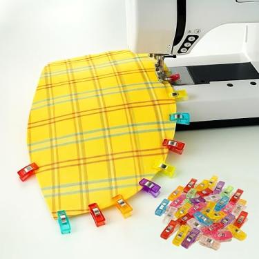 Imagem de Pacote com 50 pequenos clipes de costura para estofamento e artesanato, clipe de acolchoado premium, suprimentos de costura para tecido, clipe de papel, clipes de persiana