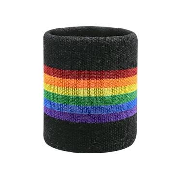 Imagem de Protetor de pulso de badminton para homens e mulheres, absorção de suor, adequado para tênis, corrida, limpeza de suor - Equipamento de proteção esportivo, preto BLC373-02