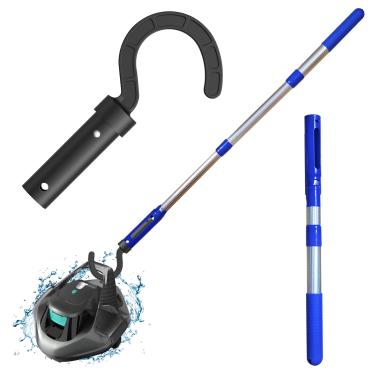 Imagem de Keyrank Gancho com Vara Telescópica de Natação para Todos Os Aspiradores de Piscina Robóticos Personalizados para Robô Aspirador de Piscina, Incluindo Sem Fio, Acima Do Solo E Subaquático, Vara de Alu