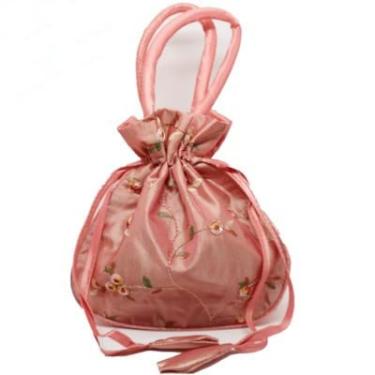 Imagem de Only My Live Home Bolsa de armazenamento de maquiagem de frutas bordadas com alça bolsa cosmética feminina lavanda especiarias sacos de embalagem de presente, Rosa (10 peças), L7.87 x W 2.36 x H 8.27