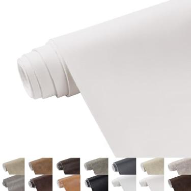 Imagem de Tecido de couro sintético, 139,7 cm de largura 1,3 mm de espessura Tecido de estofamento da The Yard Soft Marine Vinyl Folhas de couro PU vintage para artesanato, costuras, cadeiras, assentos