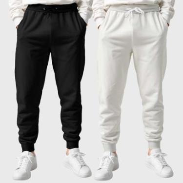 Imagem de Kit 2 Calças Masculinas Moletom Flanelada Slim Benellys-Masculino