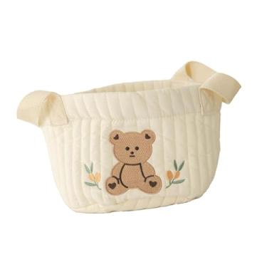 Imagem de Esquirla Organizador de mesa para troca de fraldas de bebê, portátil, bolsa de armazenamento, suporte para brinquedos para churrasco, viagem, carro, Urso Sentado Pequeno